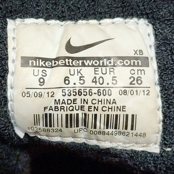 Nike Hally Hoop Retro Sneakers Red Suede , Black 535656-600 Women's Size 9 - Picture 9 of 9